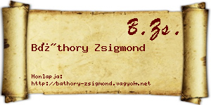 Báthory Zsigmond névjegykártya