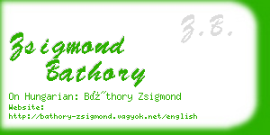 zsigmond bathory business card